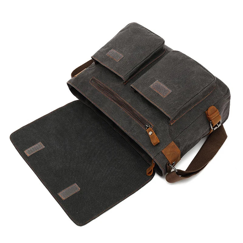 Ethan | Waterproof Canvas Crossbody Messenger Bag