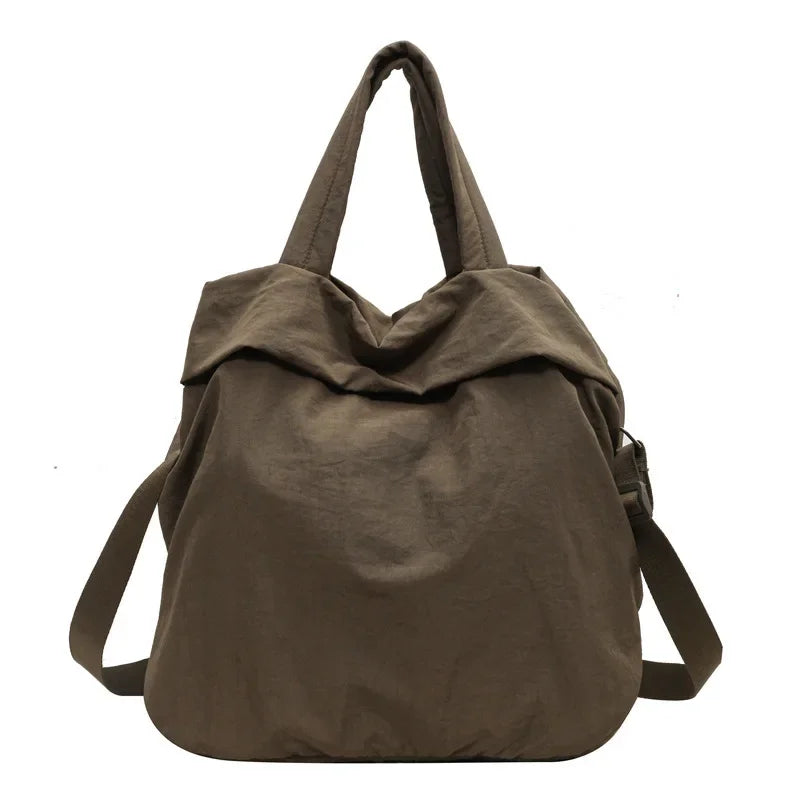 Women's Large Capacity Multi-Pocket Nylon Crossbody Messenger Tote Handbag