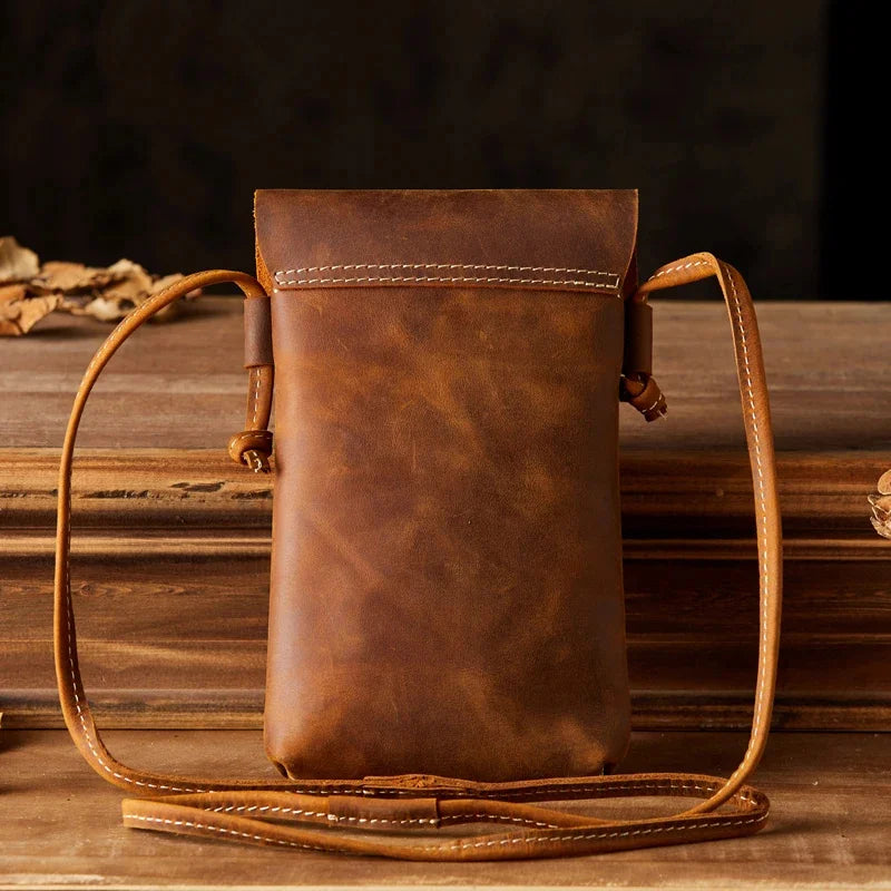 Henry | Men's Vintage Leather Mini Crossbody Sling Bag