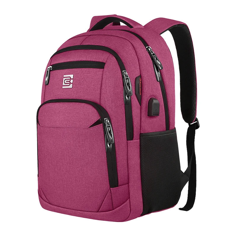 Slim Business Laptop Travel Hiking Backpack with USB Port