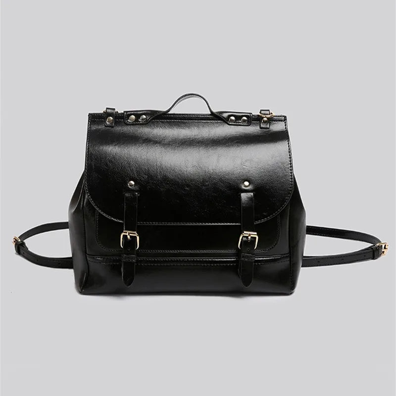Women's Vintage Leather Convertible Crossbody Handbag