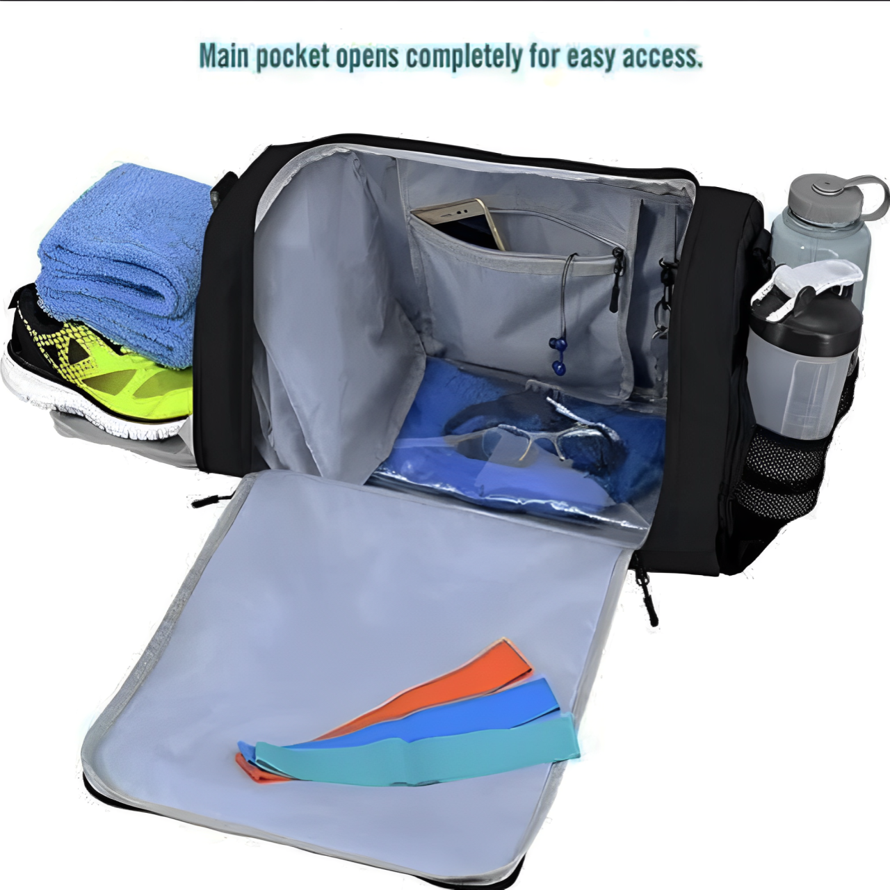 Ethan | Ultimate Gym Sports Travel Duffle Bag with 10 Optimal Compartments