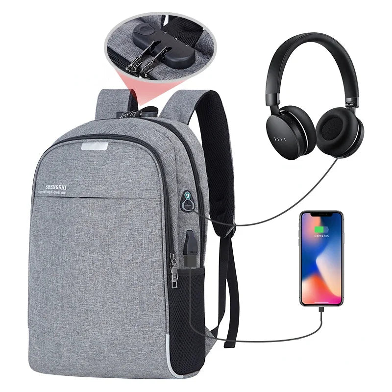 Atlas | Men's Anti-Theft Business Laptop Backpack with USB & Headphone Ports