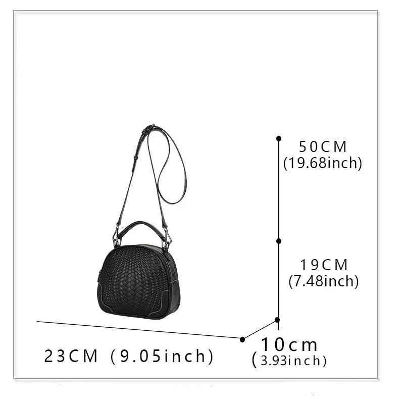 Lara | Women's Chic Genuine Leather Round Crossbody Sling Handbag