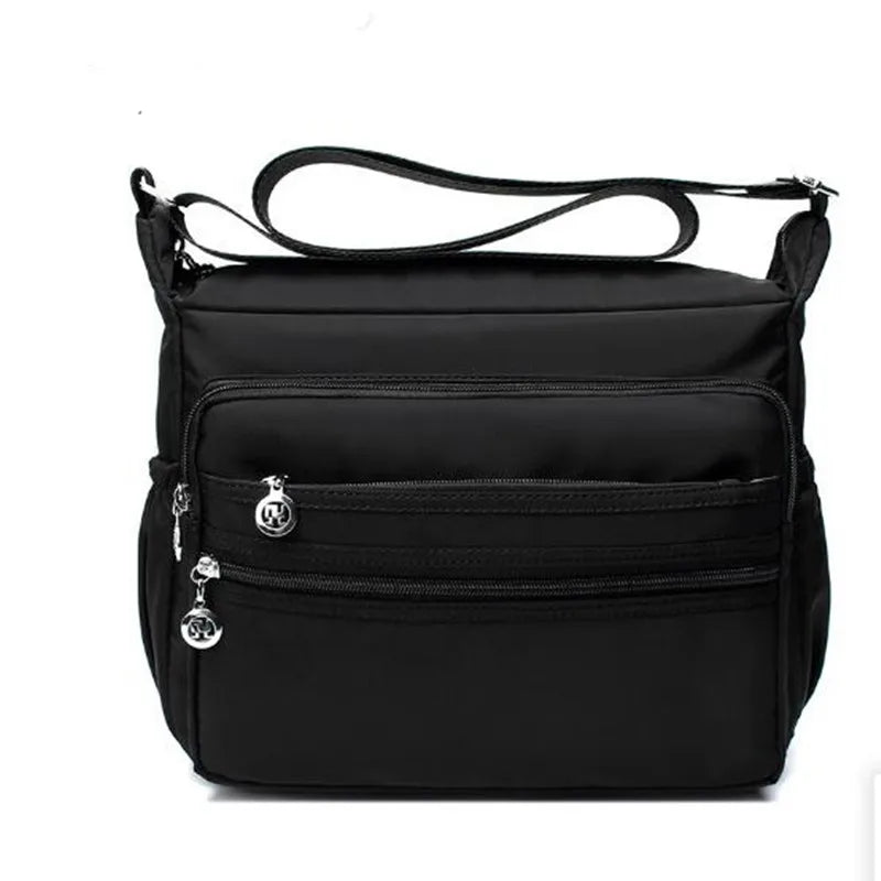 Eva | Women's Lightweight Multi-Pocket Nylon Crossbody Messenger Travel Bag