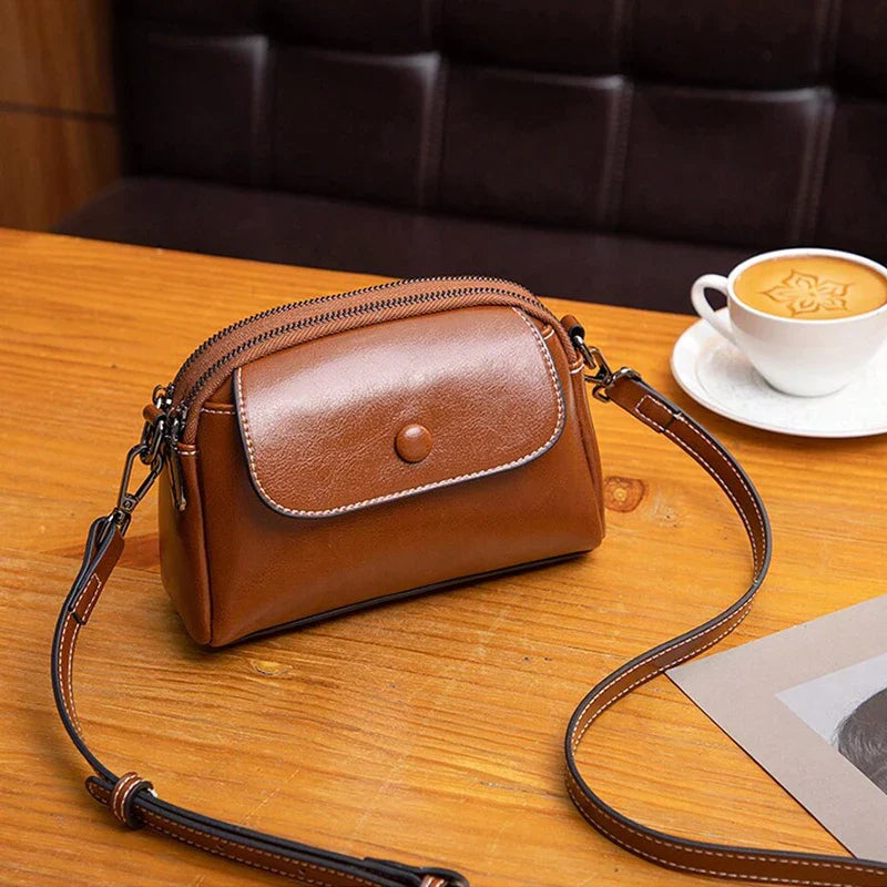 Emma | Women's Simple Leather Crossbody Sling Bag