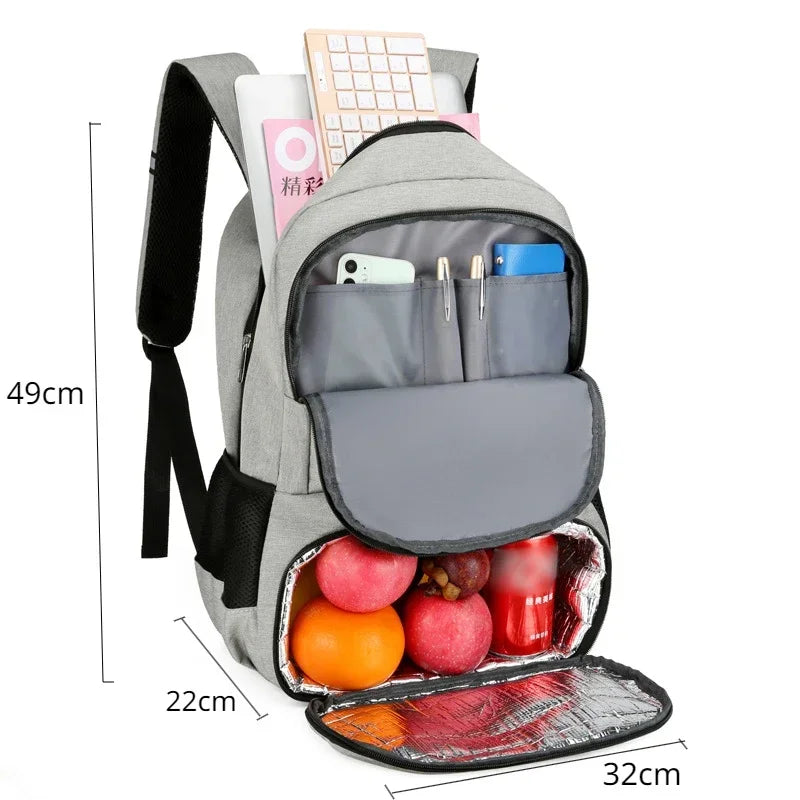 Marcus | Men's Multi-Functional Waterproof Travel Backpack with Insulated Lunch Compartment