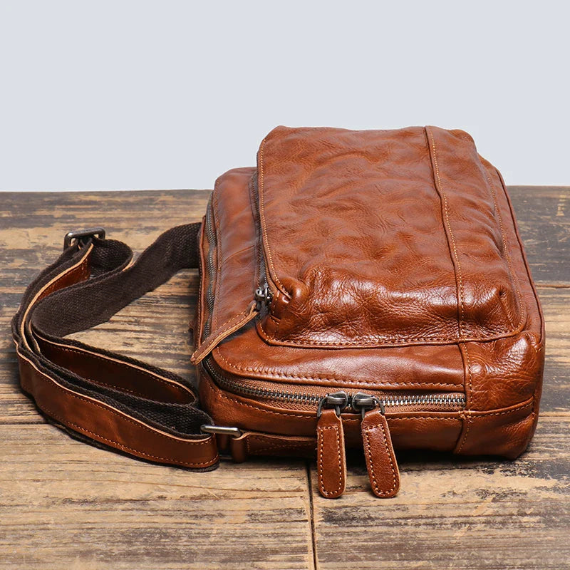 Jacob | Men's Genuine Leather Crossbody Satchel Messenger Travel Bag