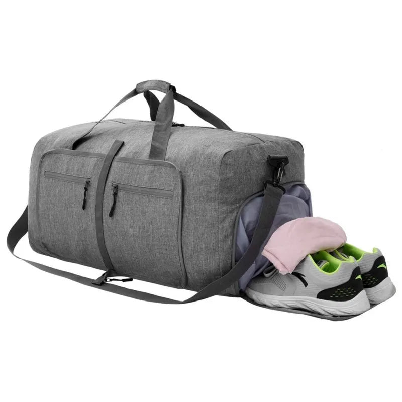 Luca | Foldable 65L Sports Travel Garment Duffle Bag with Shoe Compartment