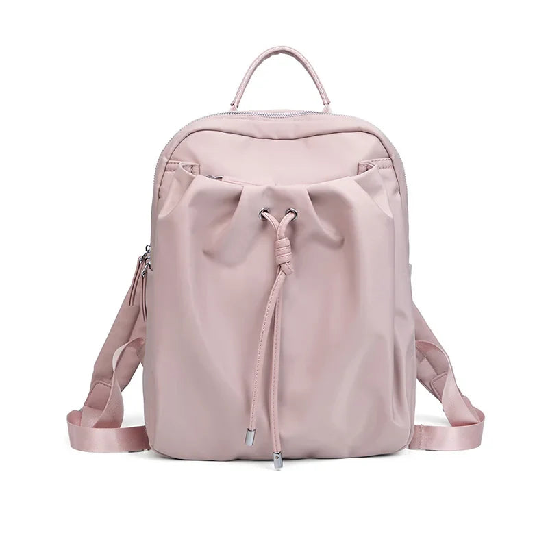 Chloe | Women's Fashion Daypack with Pleated Drawstring Travel Laptop Backpack