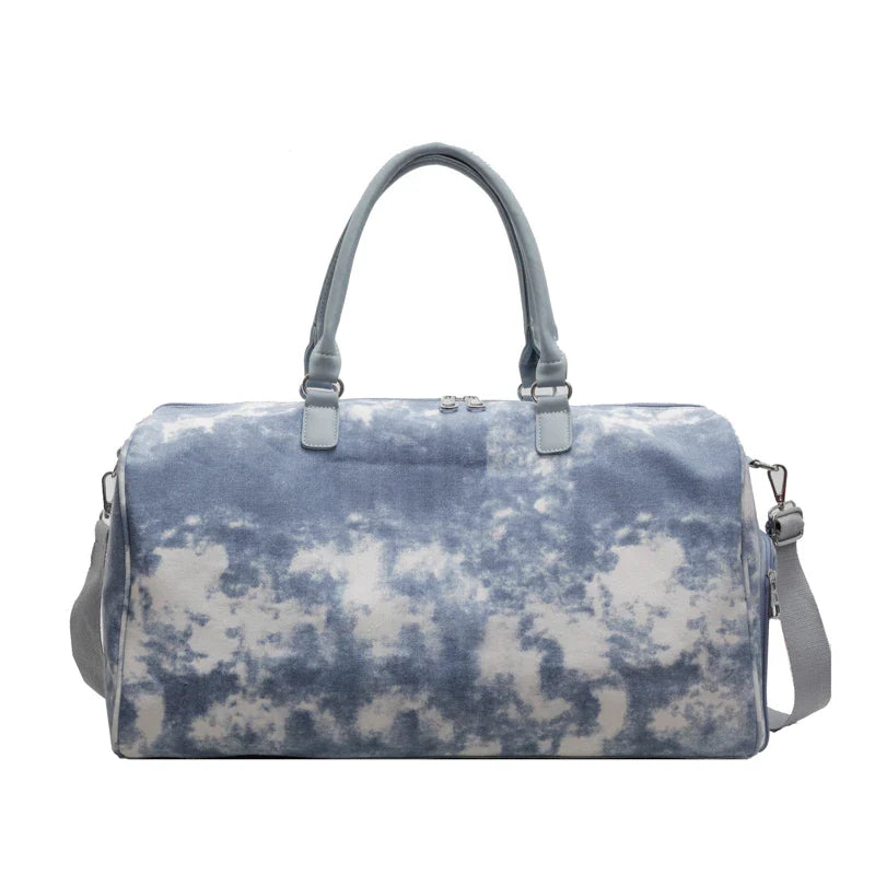 Bailey | Tie-Dye Polyester Travel Sports Garment Duffle Bag with Shoe Compartment