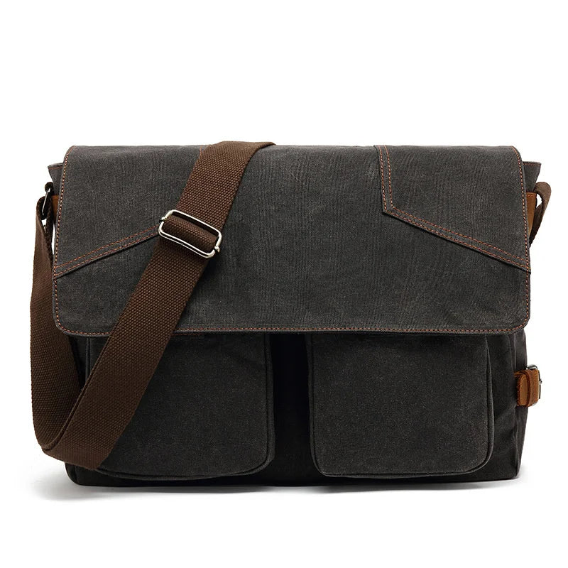 Ethan | Waterproof Canvas Crossbody Messenger Bag