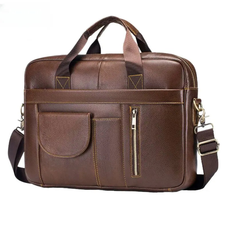Lawrence | Men's Leather Crossbody Messenger Laptop Travel Handbag