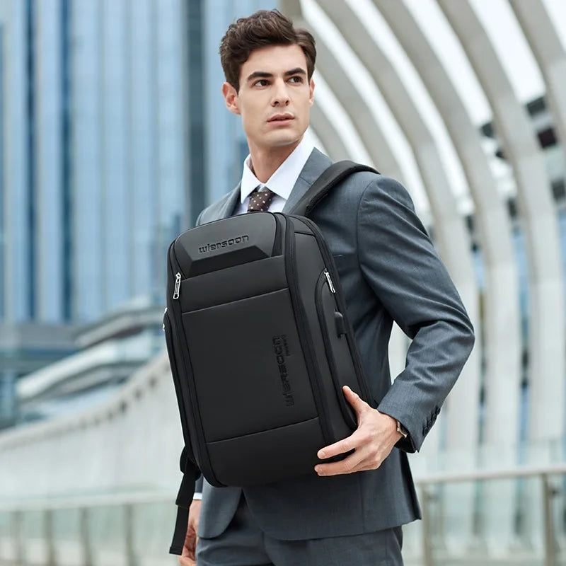 Logan | Men's Large Capacity Travel Hiking Rucksack Laptop Backpack with USB Charging Port