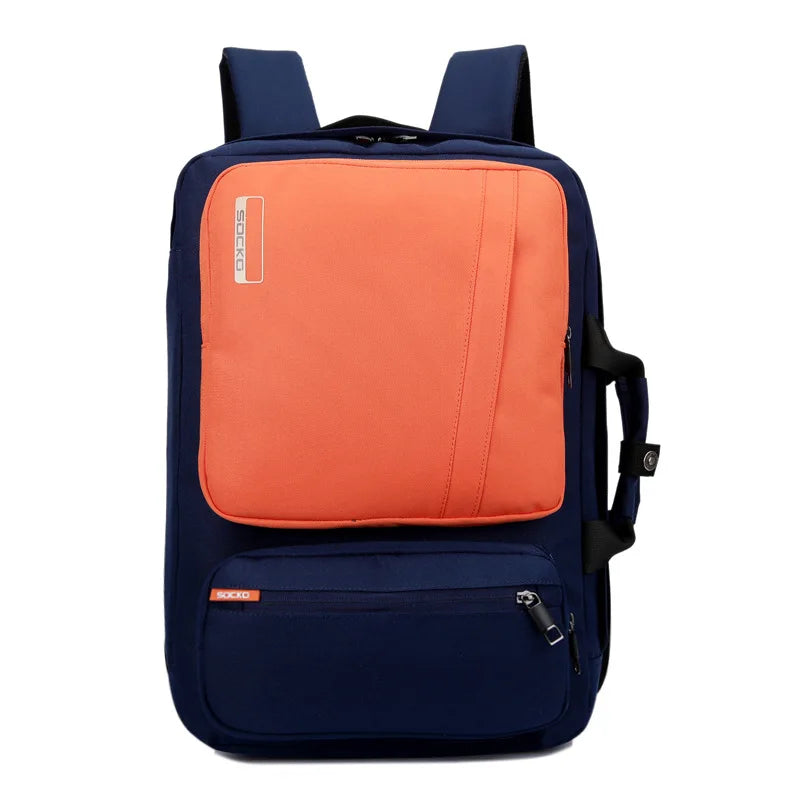 Shockproof Convertible Large Travel Hiking Laptop Backpack