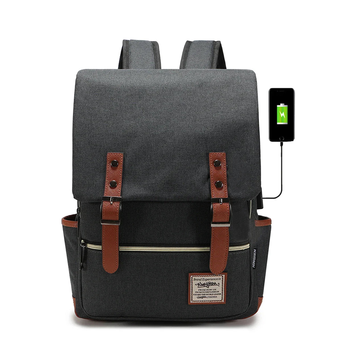 Allen | Vintage Canvas Casual School Travel Laptop Backpack