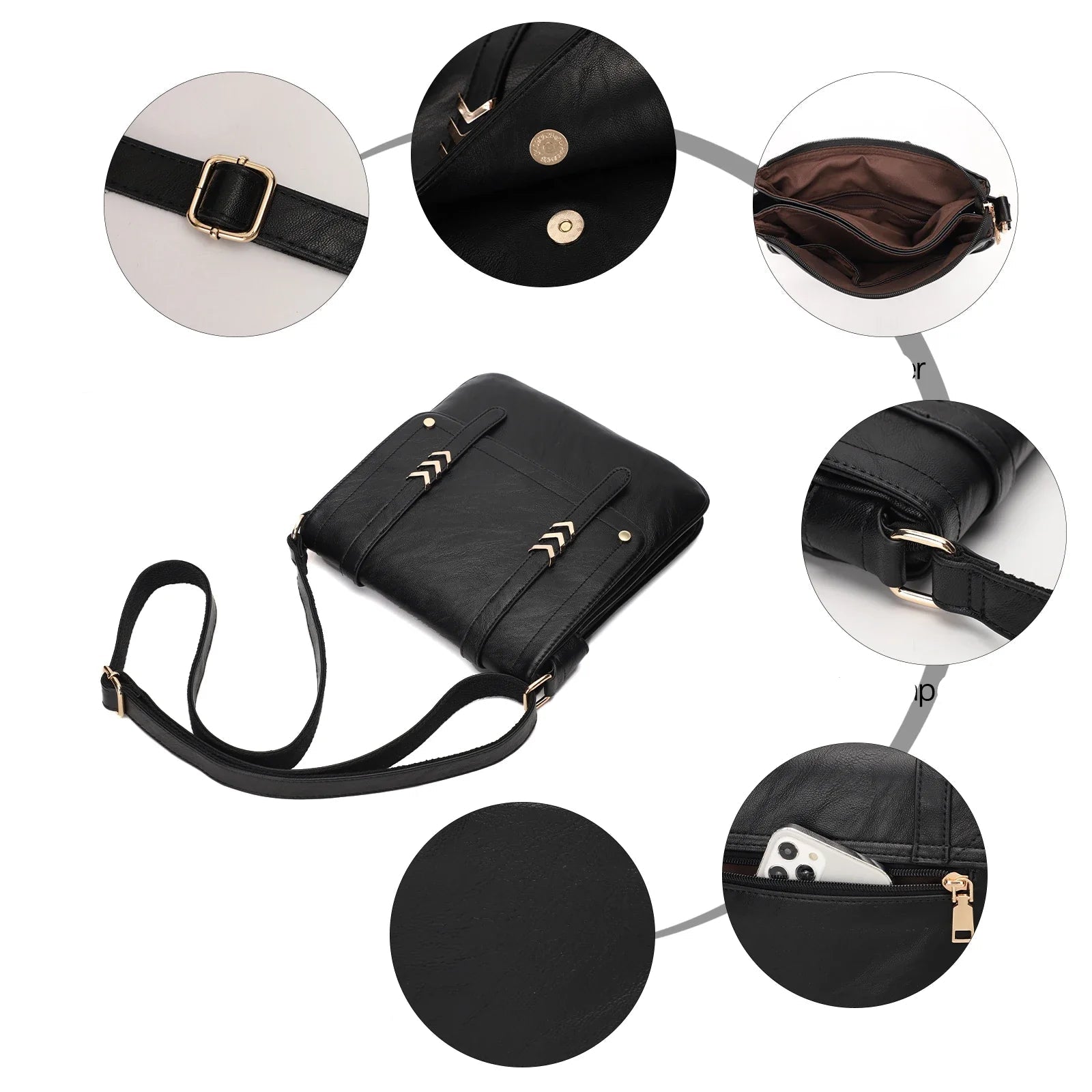 Emily | Double Compartment Crossbody Sling Bag