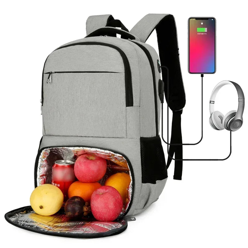 Marcus | Men's Multi-Functional Waterproof Travel Backpack with Insulated Lunch Compartment
