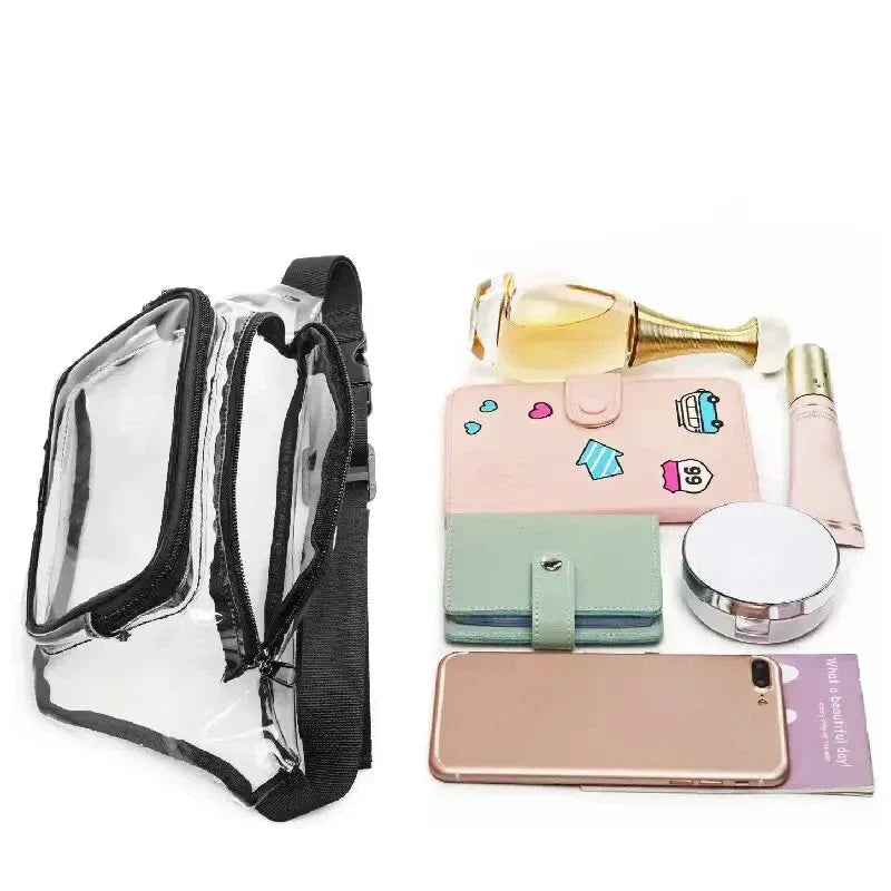 Casey | Women's Clear Stadium Approved Waterproof Crossbody Bum Bag