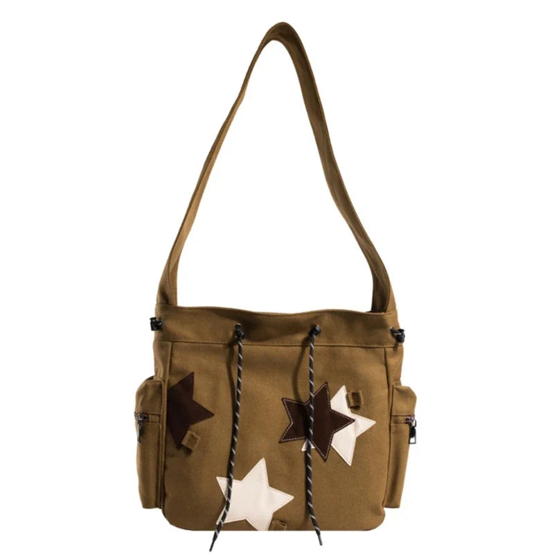 Luna | Women's Star Canvas Crossbody Messenger Bag