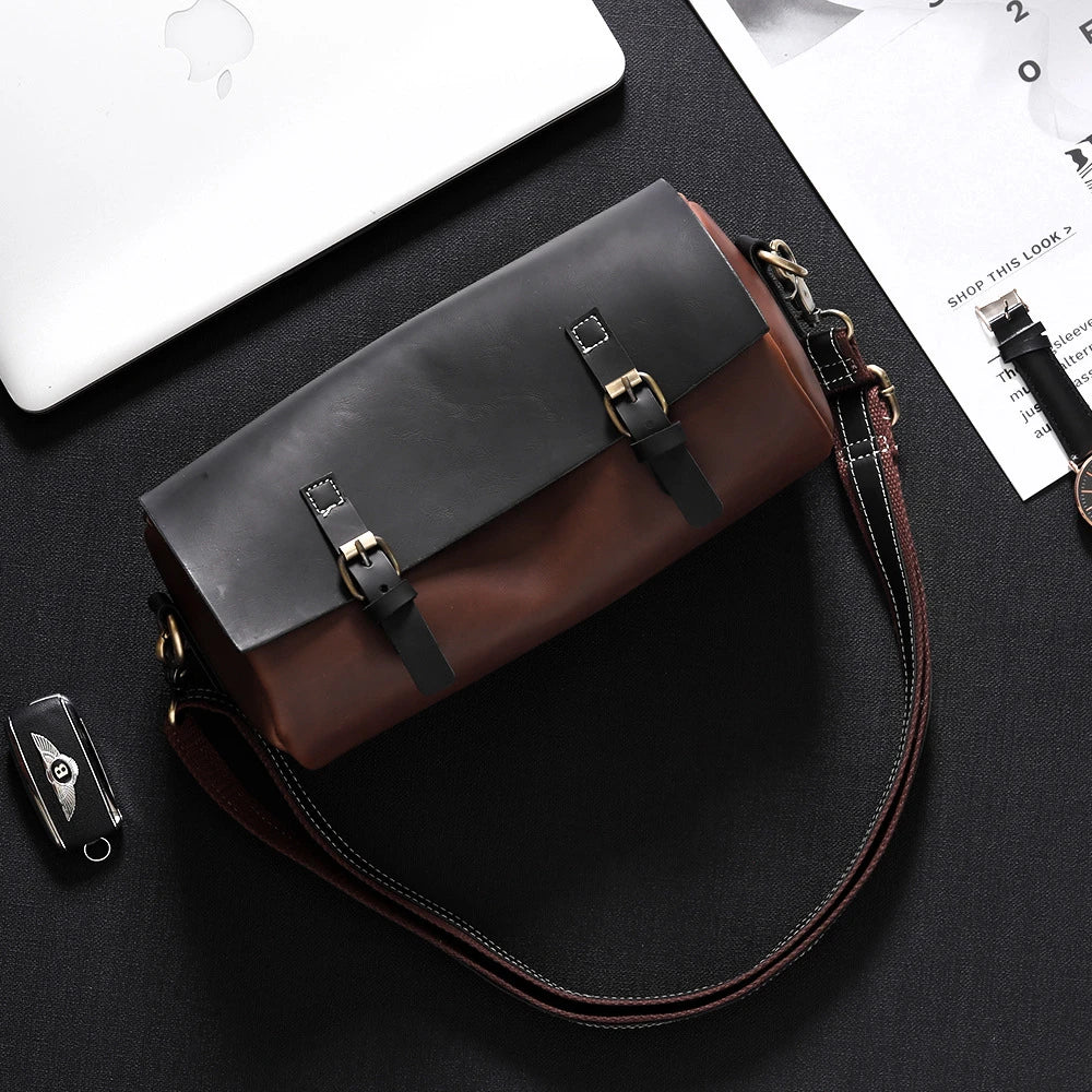 Men's Durable Drawstring Crossbody Messenger Bag