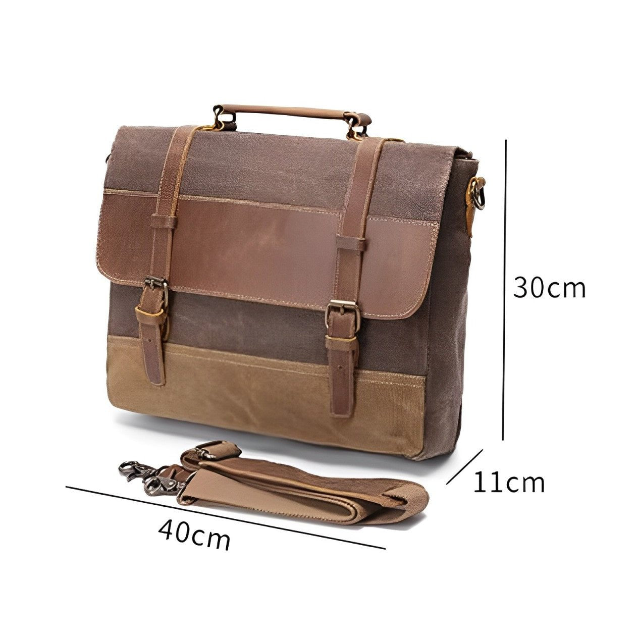 Thomas | Men's Vintage Water-Resistant Canvas Crossbody Messenger Travel Bag