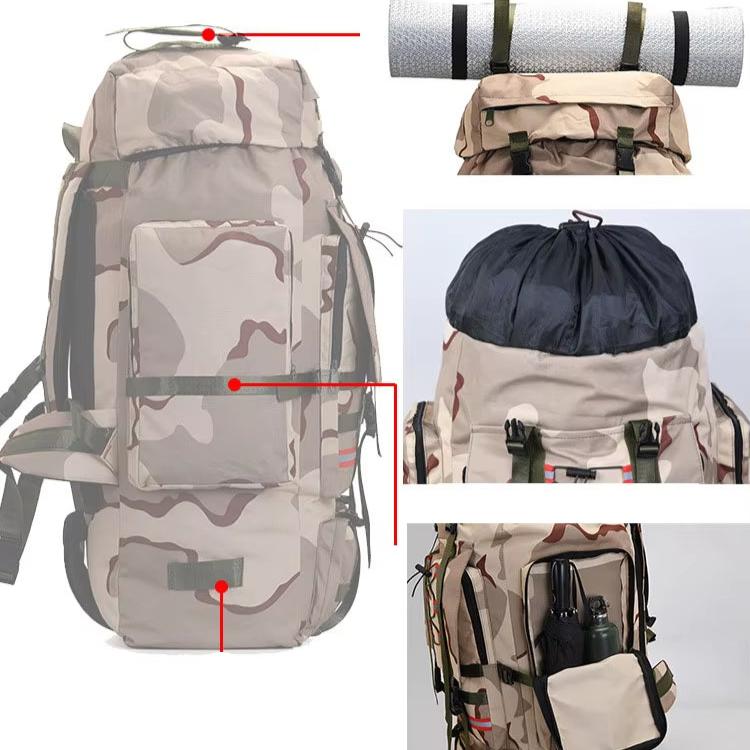 Men’s Outdoor Travel Backpack Large Waterproof 130L Adventure Pack