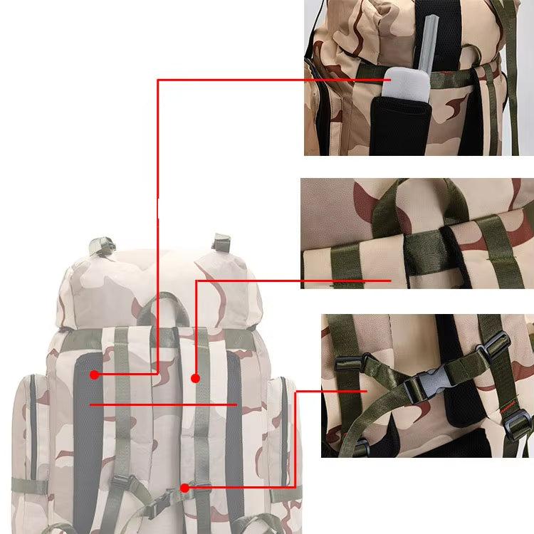 Men’s Outdoor Travel Backpack Large Waterproof 130L Adventure Pack