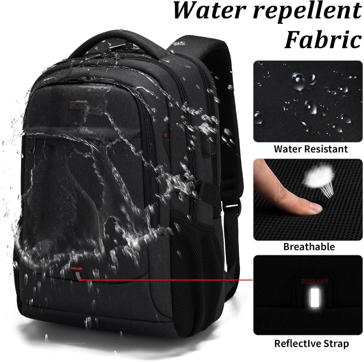 Anti-Theft Travel Laptop Backpack with USB Port and Organized Storage