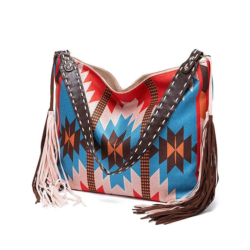 Women Shoulder Bag Woven Knot Detail Casual Carry Bag