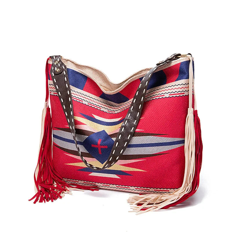 Women Shoulder Bag Woven Knot Detail Casual Carry Bag