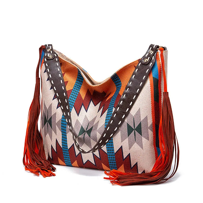 Women Shoulder Bag Woven Knot Detail Casual Carry Bag