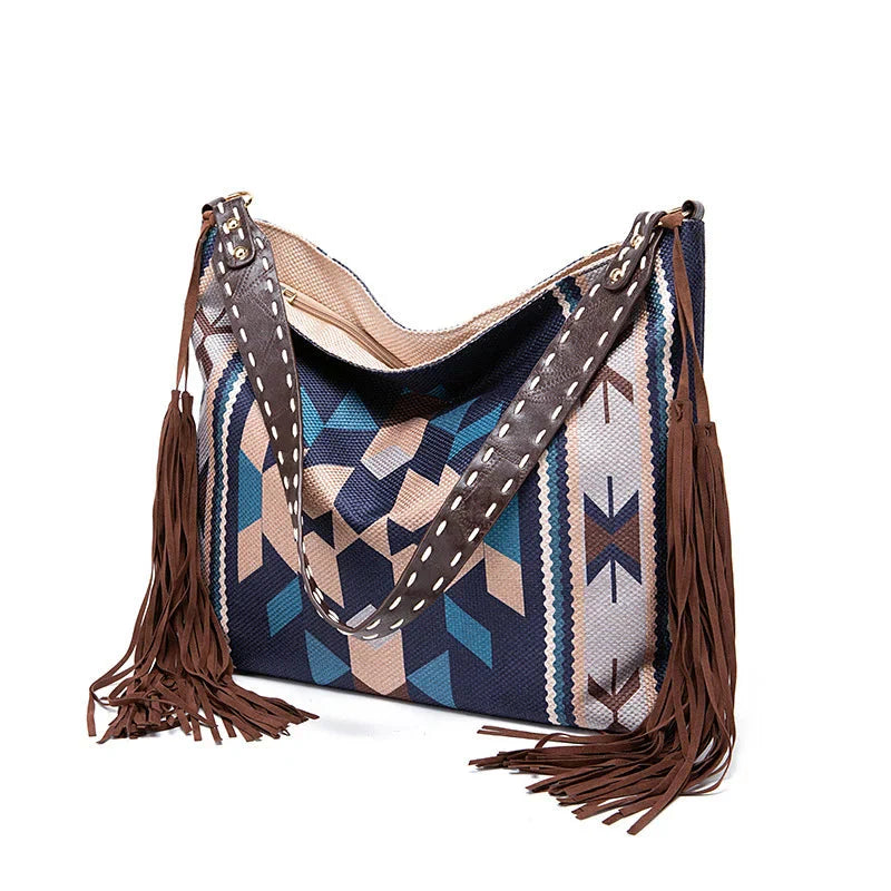 Women Shoulder Bag Woven Knot Detail Casual Carry Bag