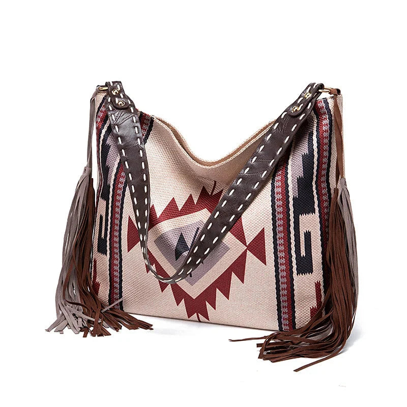 Women Shoulder Bag Woven Knot Detail Casual Carry Bag