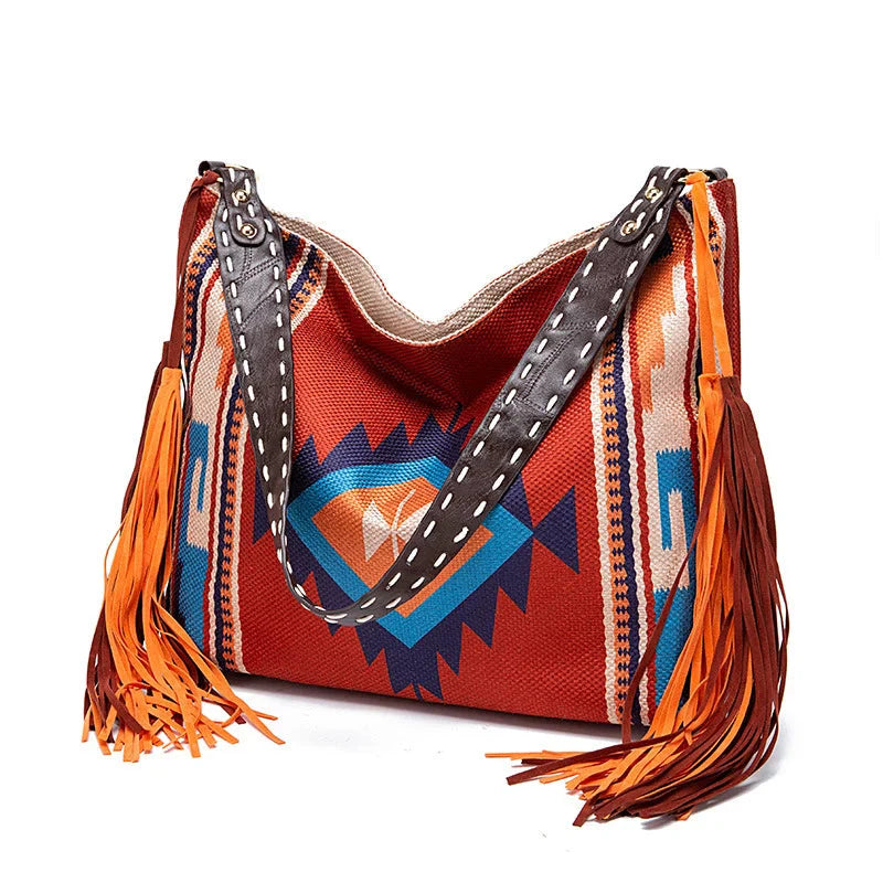 Women Shoulder Bag Woven Knot Detail Casual Carry Bag