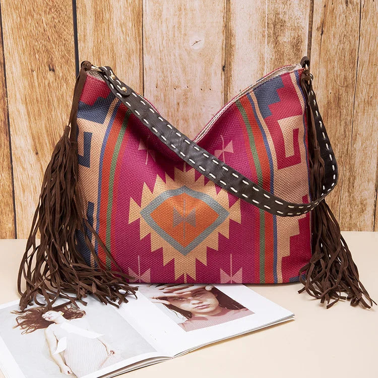 Women Shoulder Bag Woven Knot Detail Casual Carry Bag