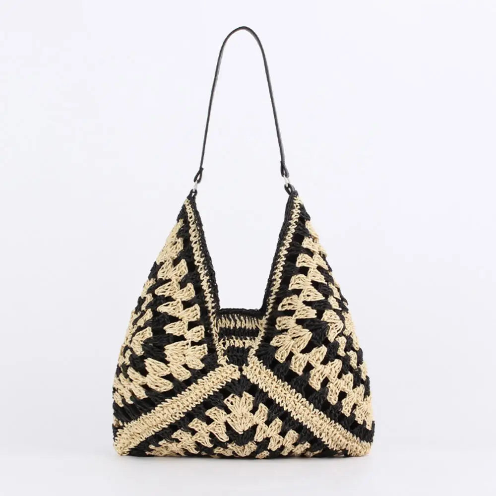 Women’s Summer Shoulder Bag Practical Woven Travel Tote