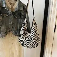 Women’s Summer Shoulder Bag Practical Woven Travel Tote