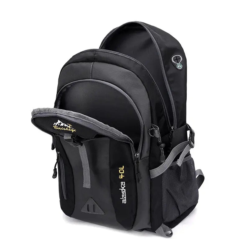 Men's Backpack 40L Waterproof Hiking Rucksack with Trekking Pole Straps