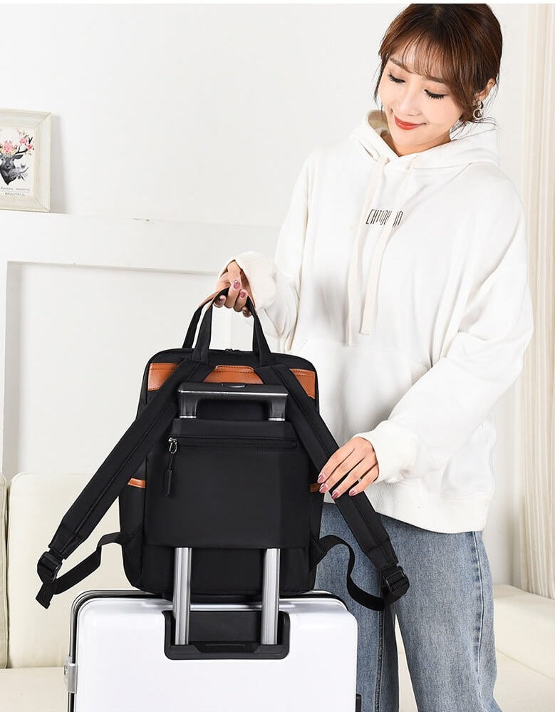 Lightweight Anti-Theft Travel Backpack with Hidden Zipper Security