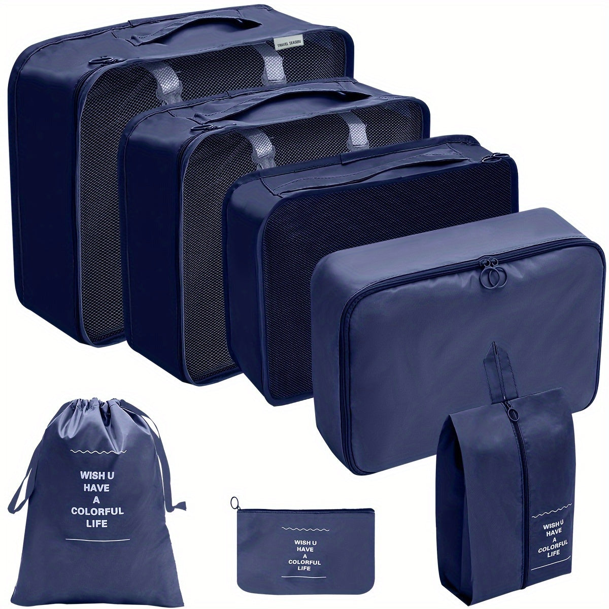 7-Piece Travel Packing Cubes Set