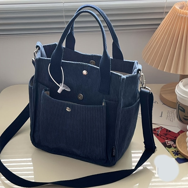 Women's Striped Corduroy Crossbody Bag