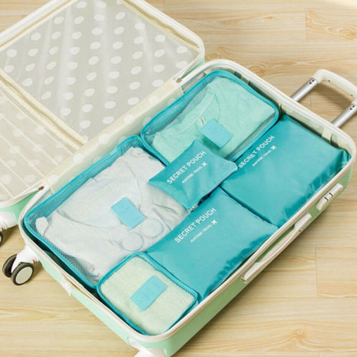 6-Piece Luggage Packing Organizer Set for Space Saving Travel