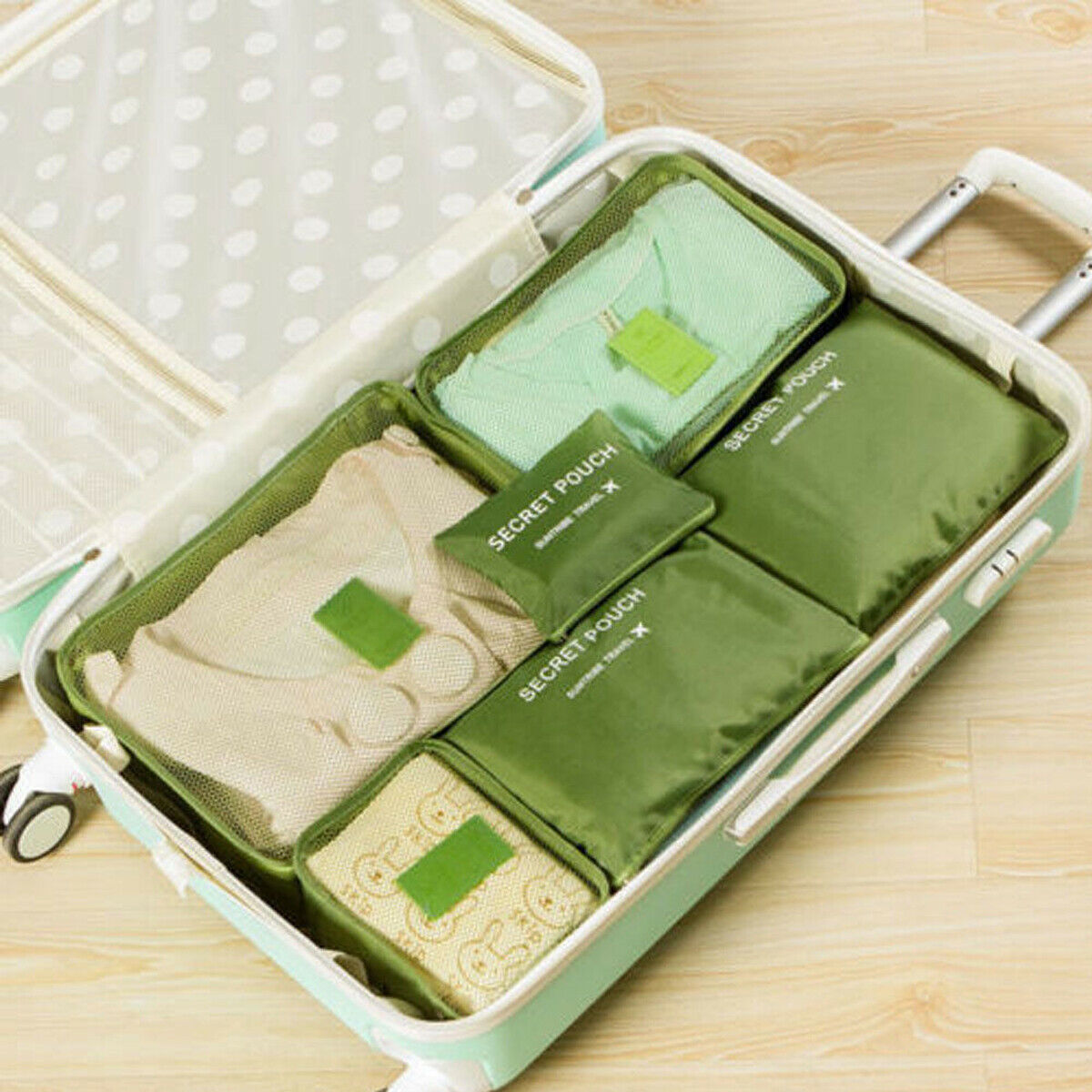 6-Piece Luggage Packing Organizer Set for Space Saving Travel