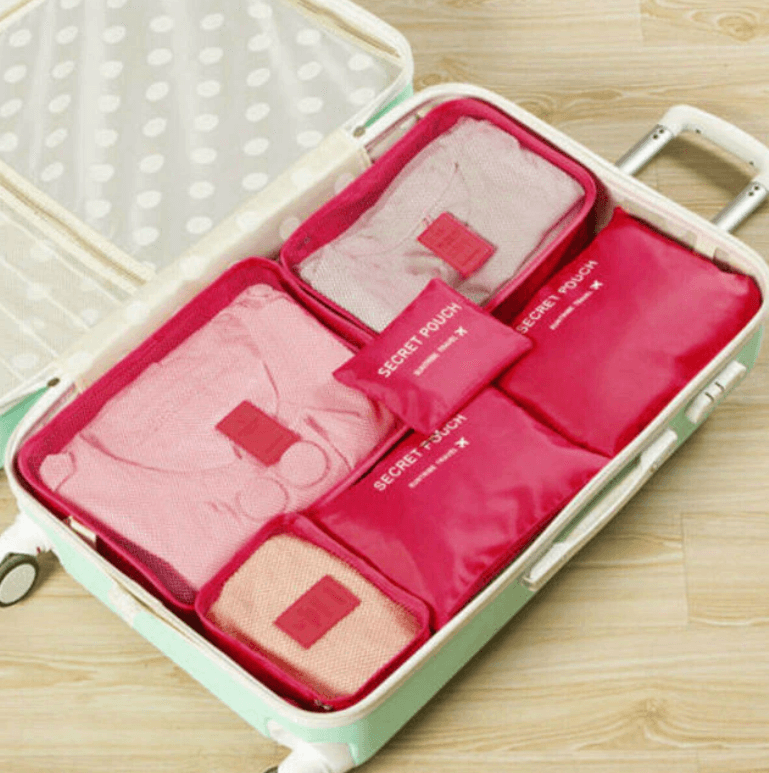 6-Piece Luggage Packing Organizer Set for Space Saving Travel