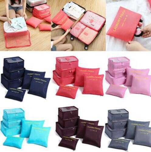 6-Piece Luggage Packing Organizer Set for Space Saving Travel
