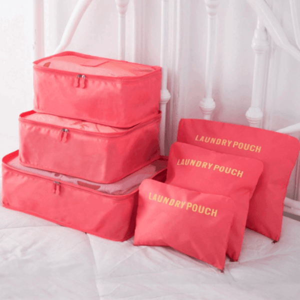 6-Piece Luggage Packing Organizer Set for Space Saving Travel