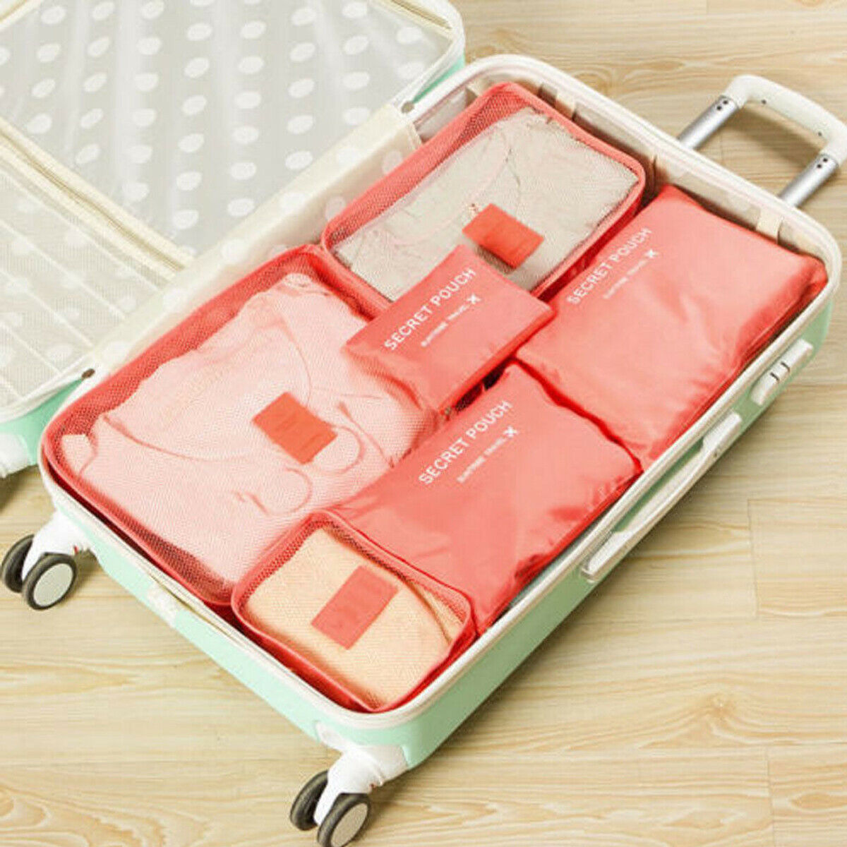 6-Piece Luggage Packing Organizer Set for Space Saving Travel