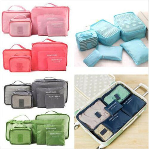 6-Piece Luggage Packing Organizer Set for Space Saving Travel