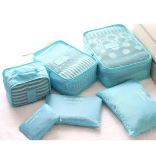 6-Piece Luggage Packing Organizer Set for Space Saving Travel